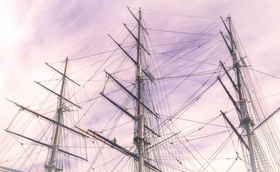 galleon ship photo under the cloudy sky