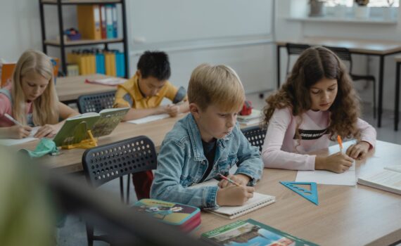 people desk sitting school
