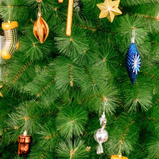 close up photo of christmas tree with ornaments