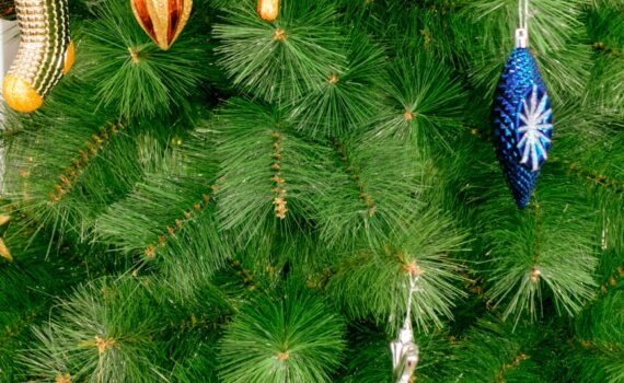close up photo of christmas tree with ornaments
